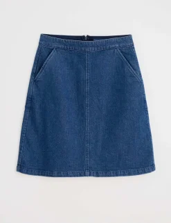 Denim A-Line Mini Skirt
