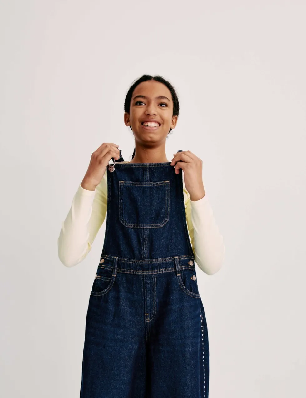 Denim Barrel Dungarees (6-16 Yrs)