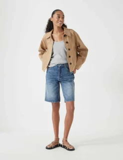 Denim Boyfriend Long Shorts