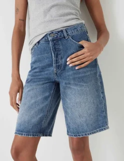 Denim Boyfriend Long Shorts