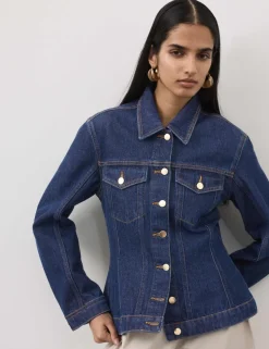 Denim Cinched Waist Jacket
