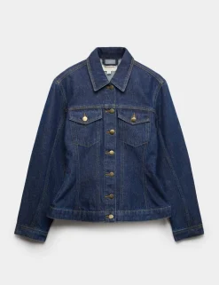 Denim Cinched Waist Jacket