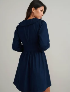 Denim Collared Mini Tea Dress