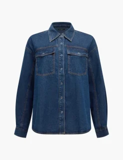 Denim Collared Pocket Detail Shirt