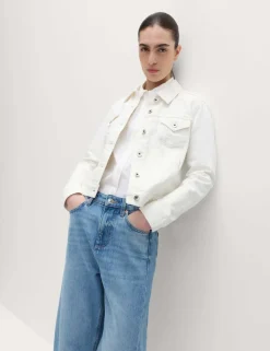 Denim Collared Short Trucker Jacket