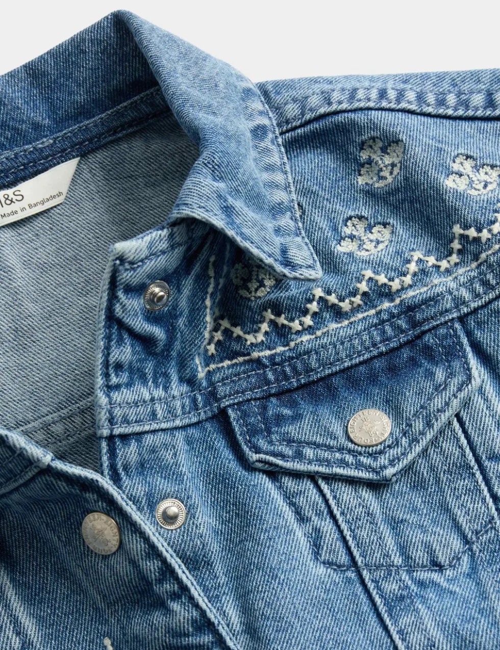 Denim Cross Stitch Jacket (2-10 Yrs)