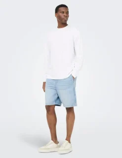 Denim Drawstring Shorts