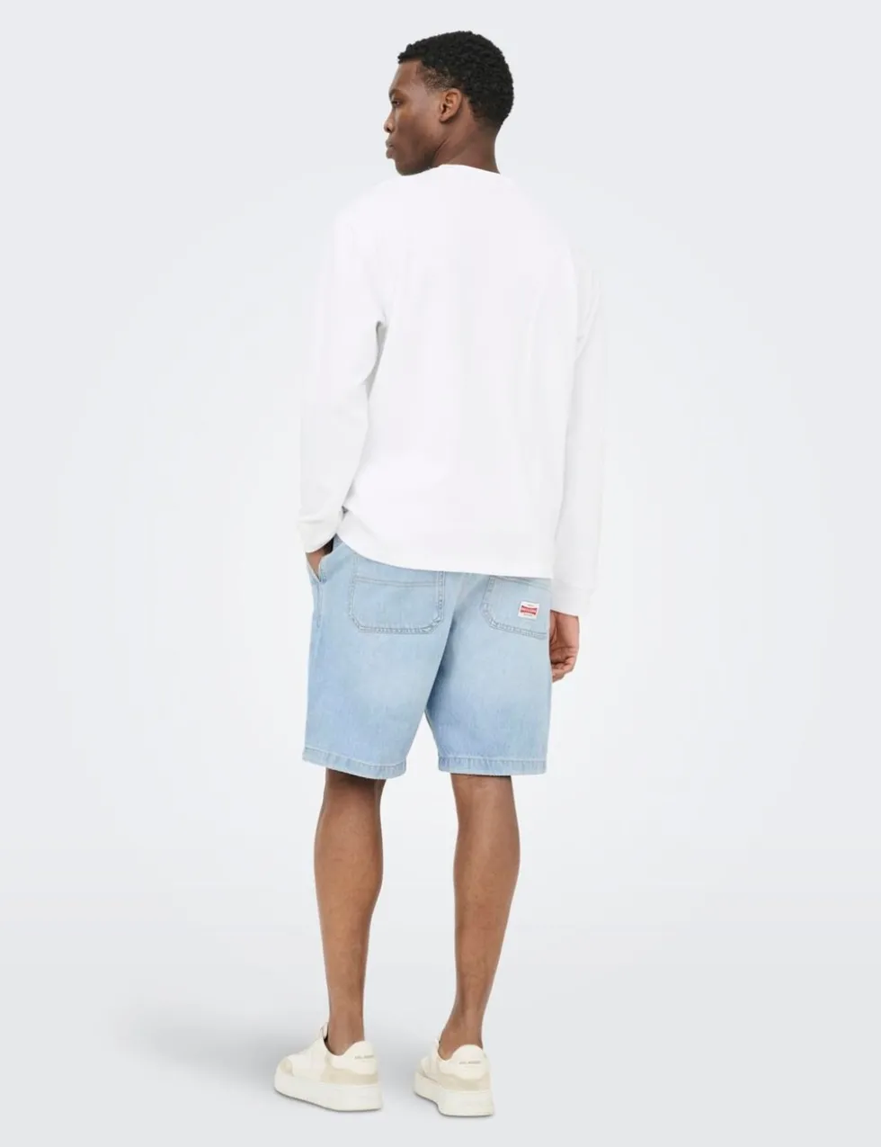 Denim Drawstring Shorts