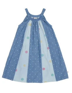 Denim Embroidered Dress (2-10 Yrs)