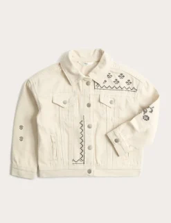 Denim Embroidered Jacket (2-10 Yrs)