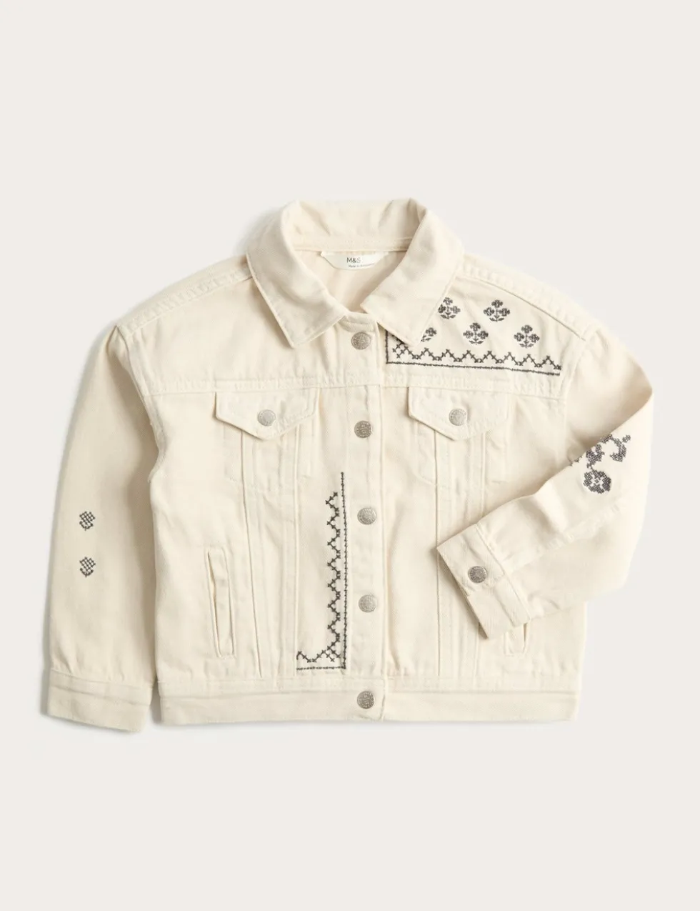 Denim Embroidered Jacket (2-10 Yrs)
