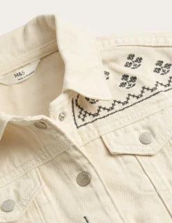 Denim Embroidered Jacket (2-10 Yrs)