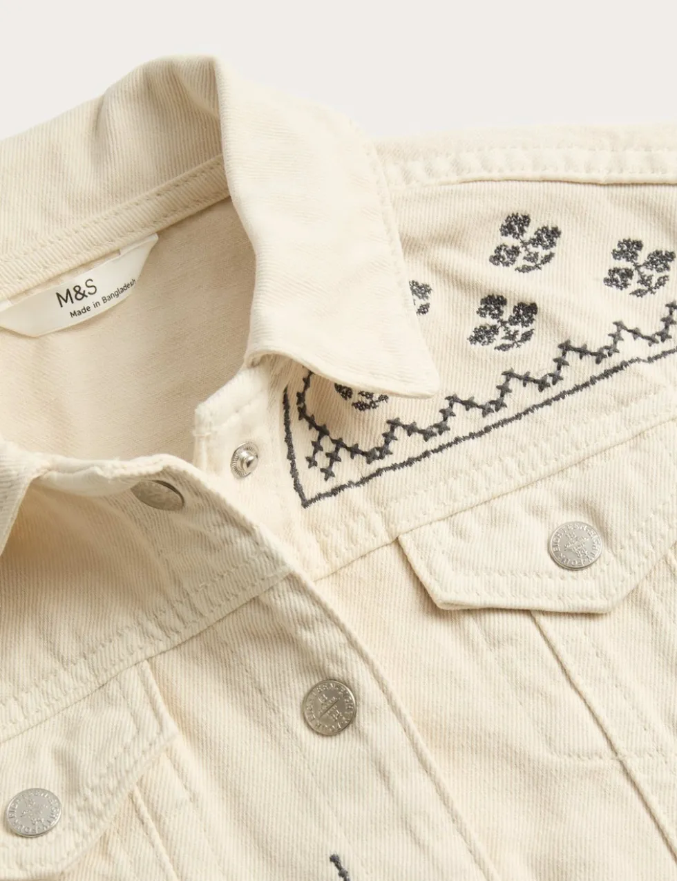 Denim Embroidered Jacket (2-10 Yrs)