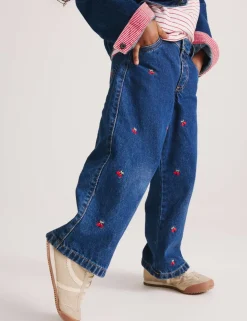 Denim Embroidered Jeans (2-10 Yrs)