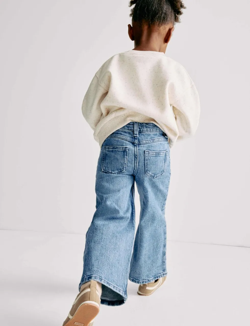 Denim Embroidered Wide Leg Jeans (2-16 Yrs)