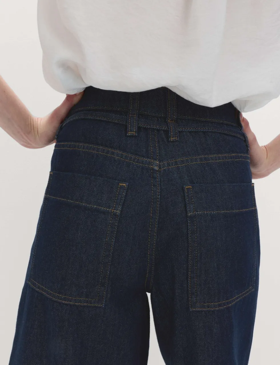 Denim High Waisted Belted Wide Leg Culottes