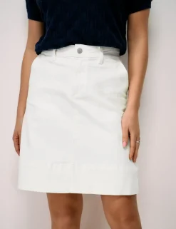 Denim Knee Length A-Line Skirt