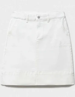 Denim Knee Length A-Line Skirt