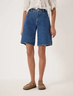 Denim Knee Length Shorts