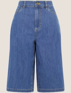 Denim Knee Length Shorts