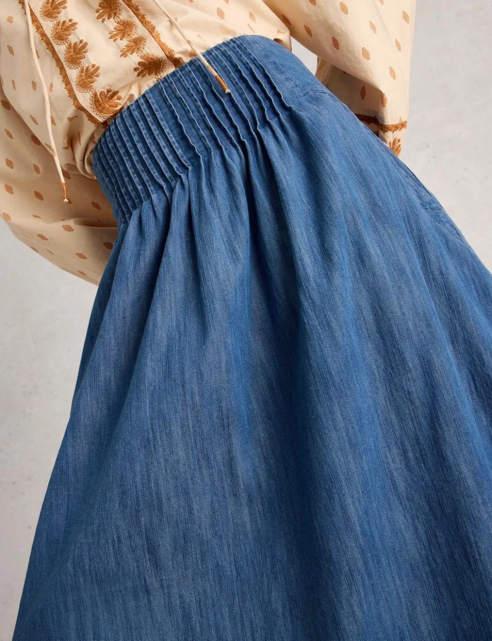 Denim Midi Skirt
