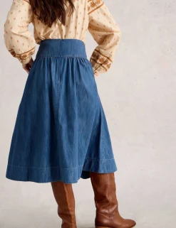 Denim Midi Skirt