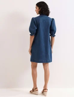 Denim Mini Shift Dress