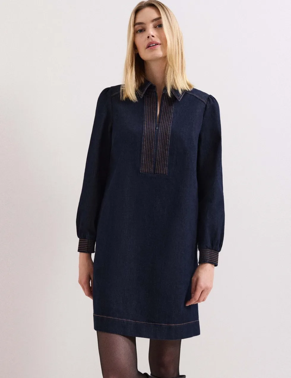 Denim Mini Shirt Dress