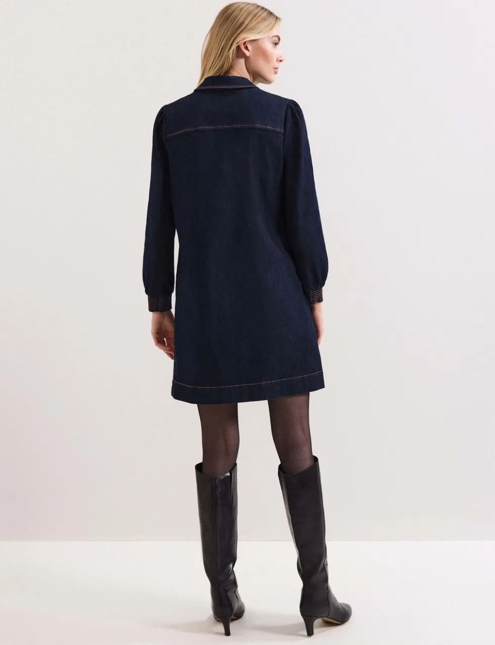 Denim Mini Shirt Dress