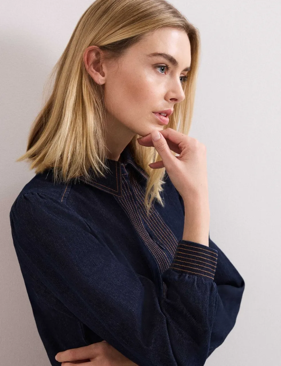 Denim Mini Shirt Dress