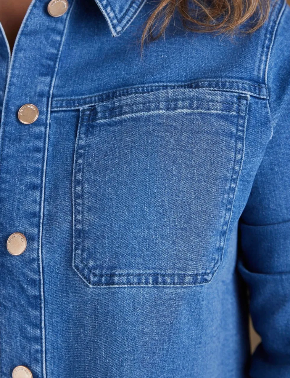 Denim Patch Pocket Cropped Jacket