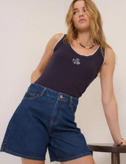 Denim Relaxed Bermuda Shorts