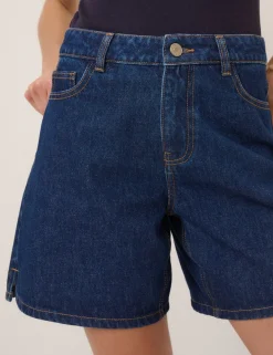 Denim Relaxed Bermuda Shorts
