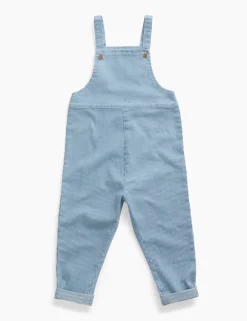 Denim Striped Dungarees (3 Mths - 4 Yrs)