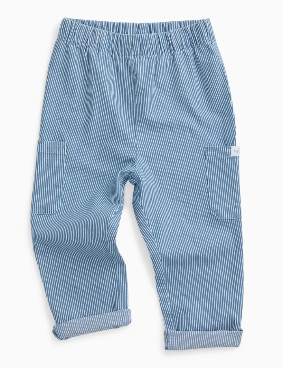 Denim Striped Elasticated Waist Trousers (3 Months-4 Years)