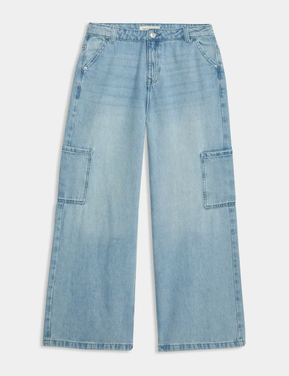 Denim Wide Leg Cargo Jeans (6-16 Yrs)