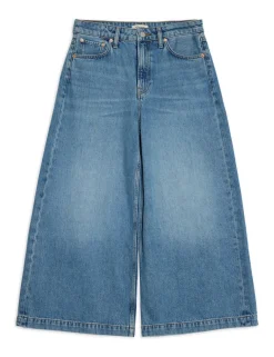 Denim Wide Leg Culottes