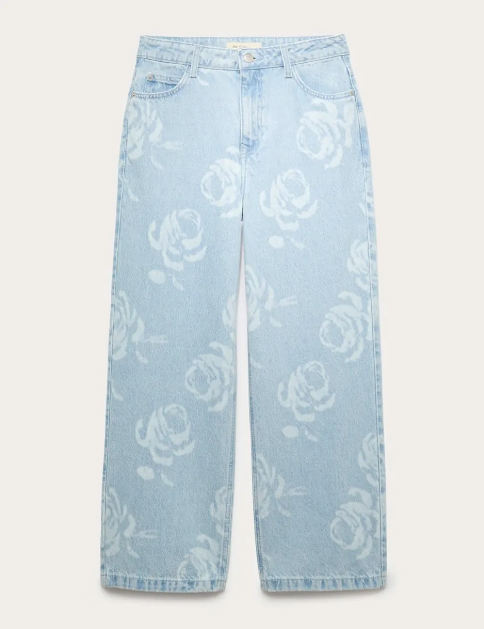 Denim Wide Leg Floral Print Jeans (6-16 Yrs)