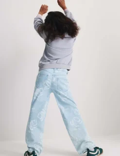 Denim Wide Leg Floral Print Jeans (6-16 Yrs)