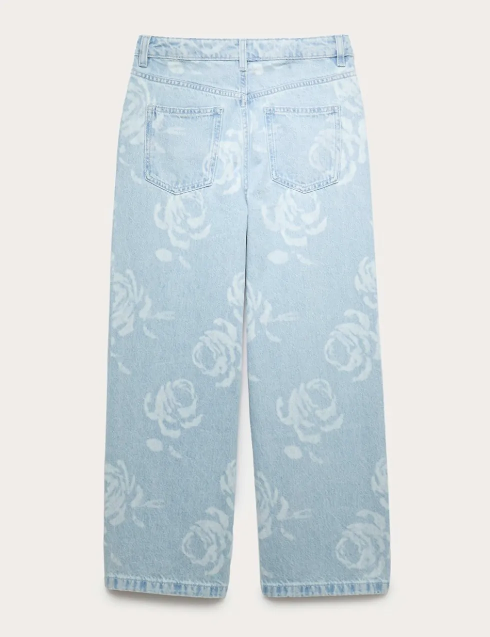 Denim Wide Leg Floral Print Jeans (6-16 Yrs)