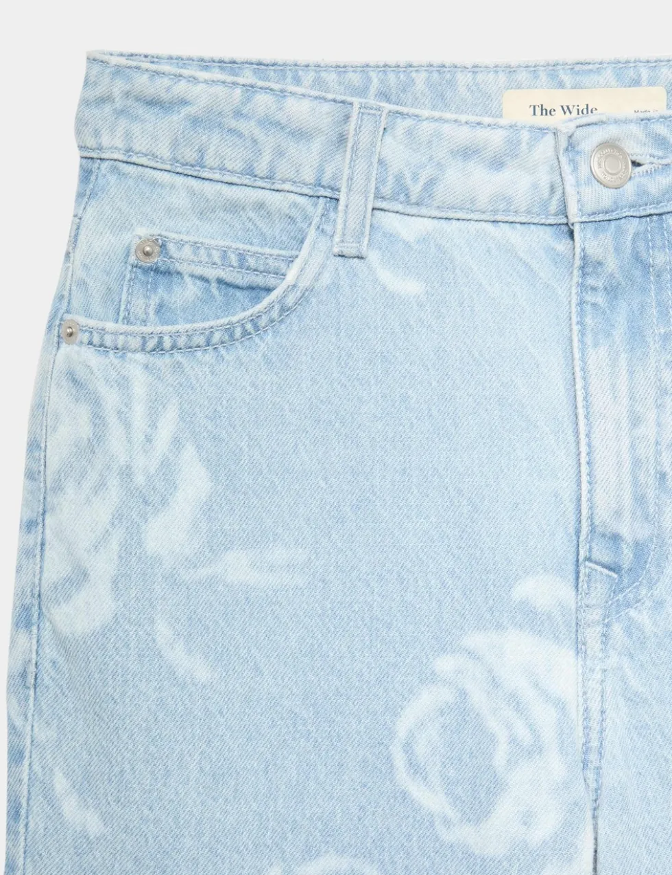 Denim Wide Leg Floral Print Jeans (6-16 Yrs)