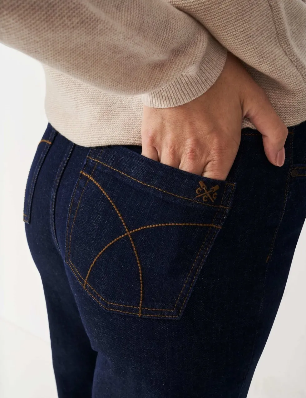 Denim Wide Leg High Waisted Cropped Jeans