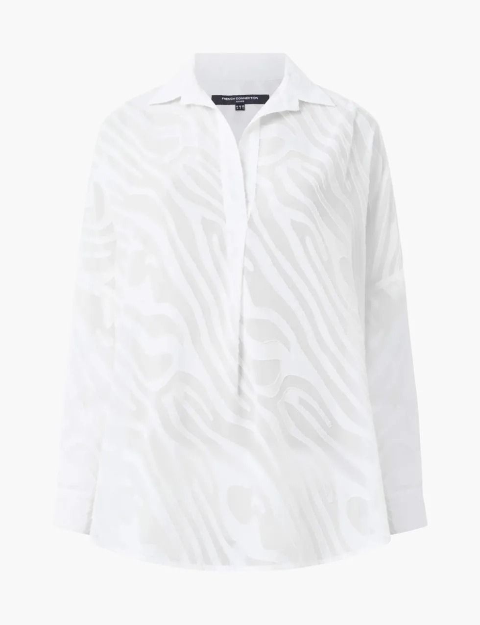 Devoré Zebra Popover Blouse