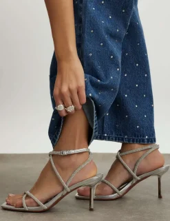 Diamanté Strappy Stiletto Heel Sandals
