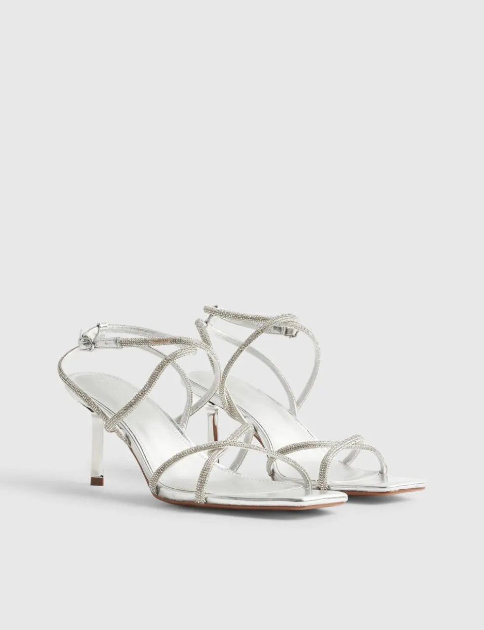 Diamanté Strappy Stiletto Heel Sandals
