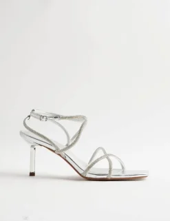 Diamanté Strappy Stiletto Heel Sandals