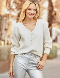 Diamante Bow Back Jumper