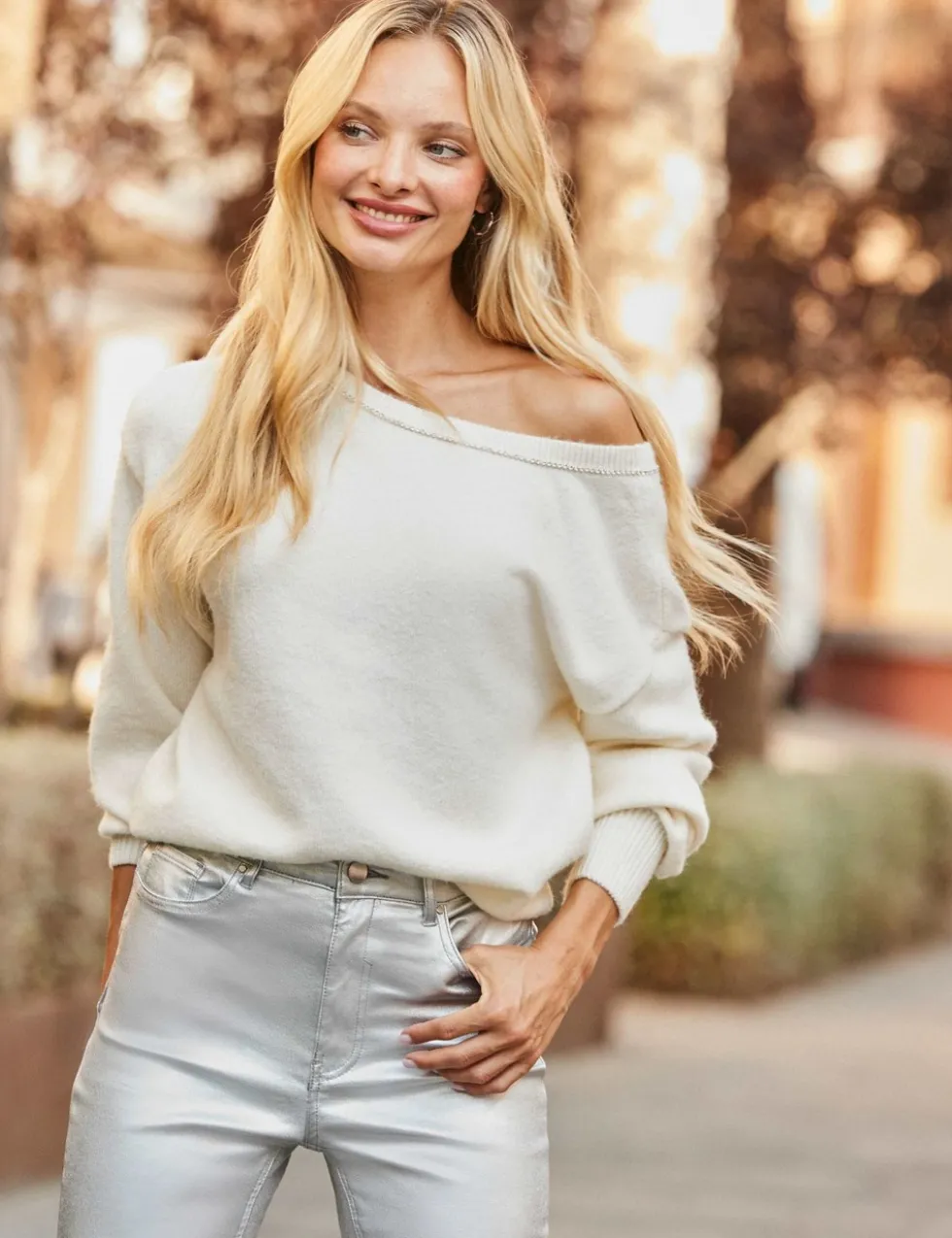 Diamante Bow Back Jumper