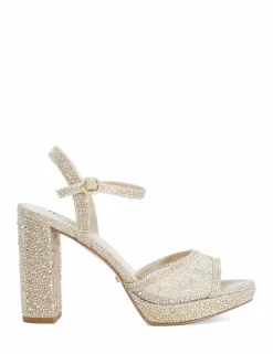Diamante Platform Almond Toe Sandals