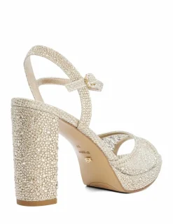 Diamante Platform Almond Toe Sandals
